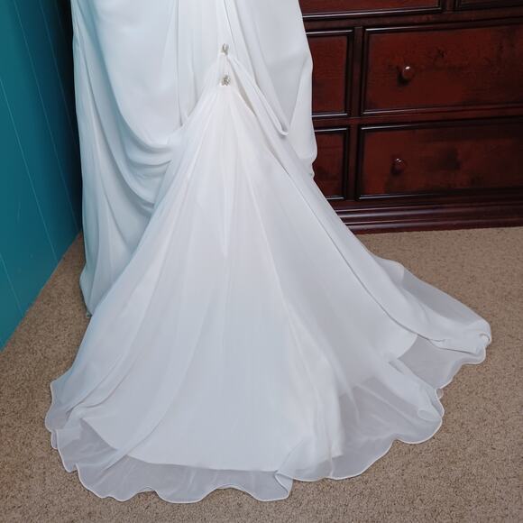 Symphony Of Venus Corset Wedding Gown Beaded Detail Waist Bridal Dress - Picture 7 of 12